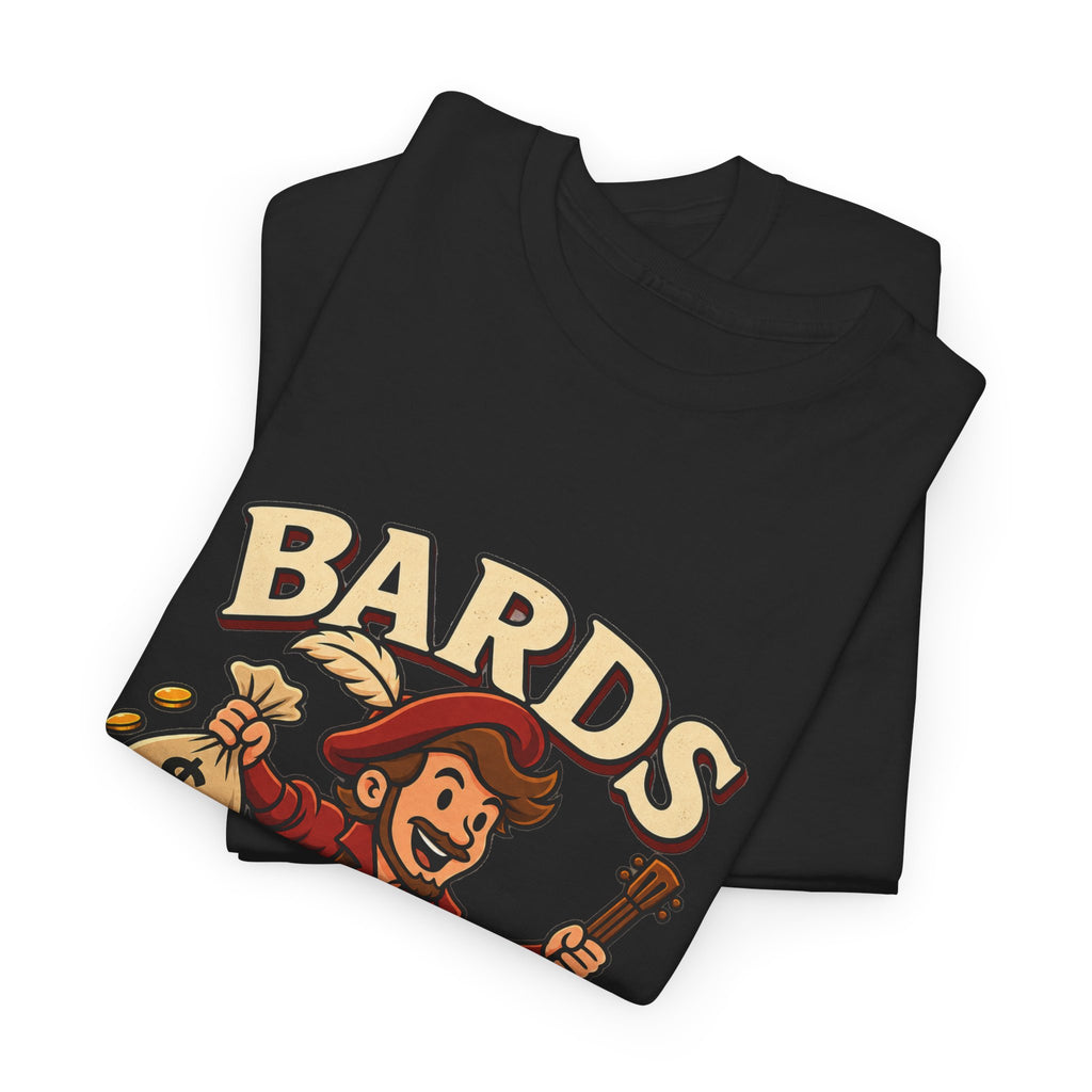 Bards: We Lute, Loot & Scoot T-Shirt | Funny Fantasy RPG Tee