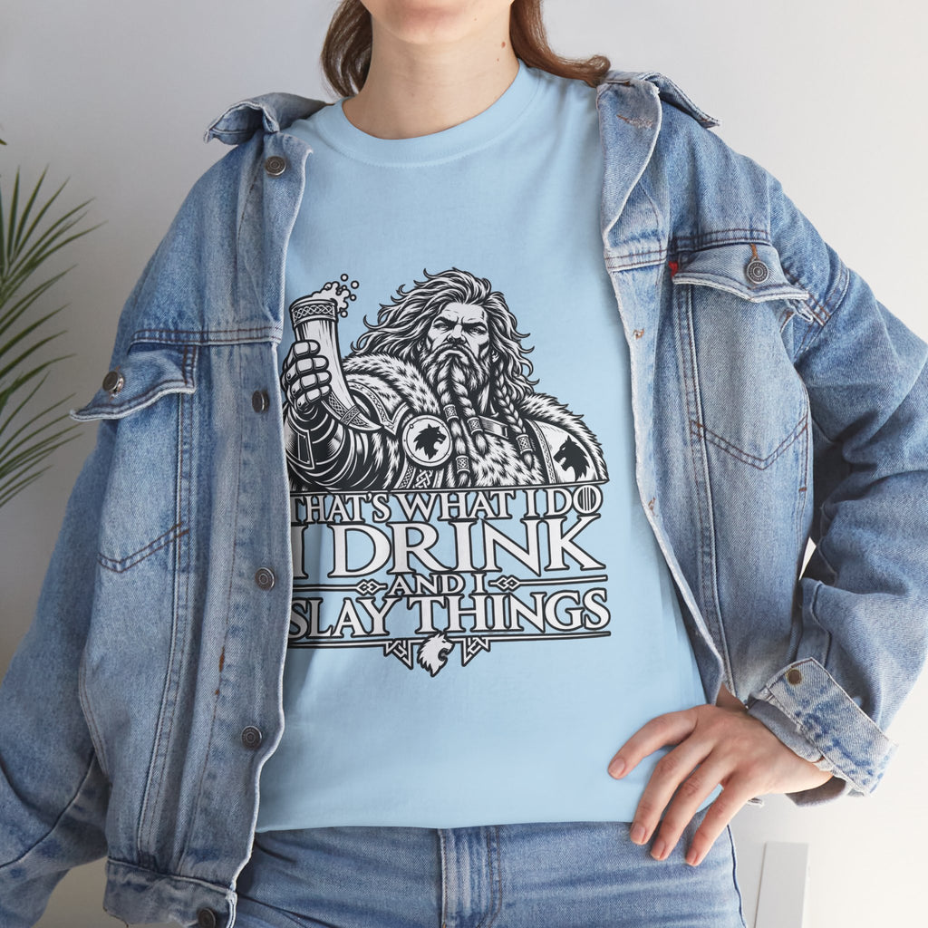 I Drink, I Slay Things Shirt – Space Wolf Humor & Tabletop Gaming Tee