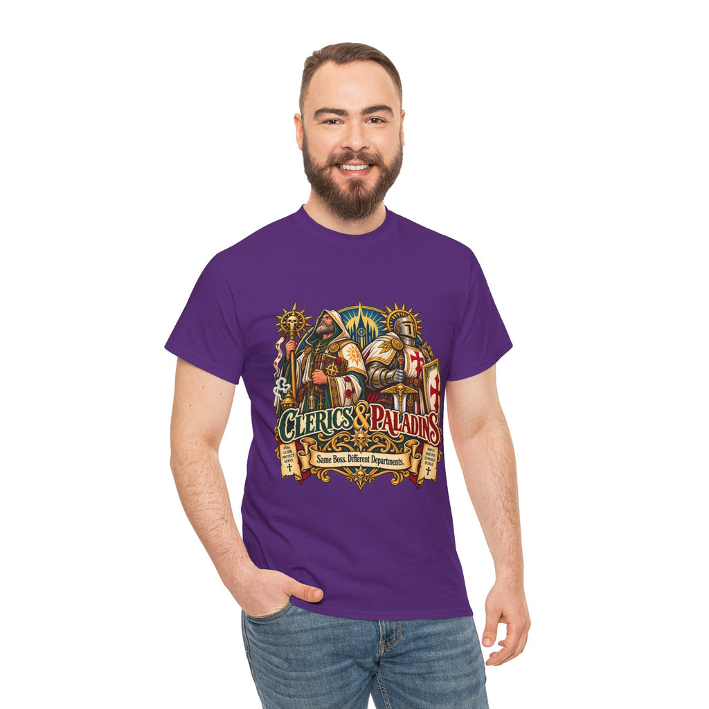 Clerics & Paladins RPG Tee | Same Boss, Different Departments