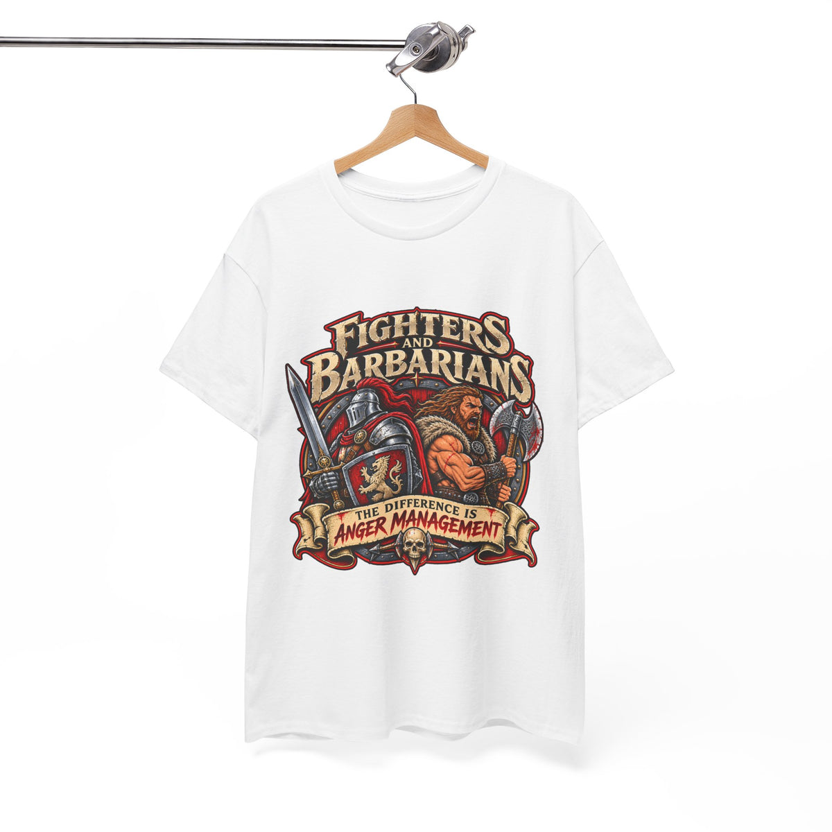 Fighters & Barbarians RPG Tee | The Difference Is Anger Management