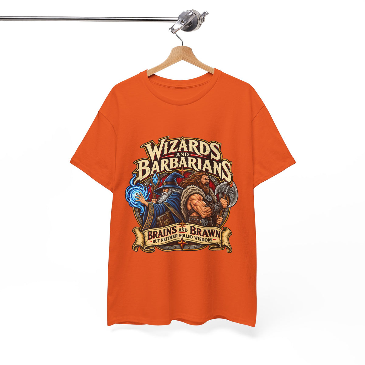 Wizards & Barbarians T-Shirt | Funny Fantasy RPG Gamer Tee