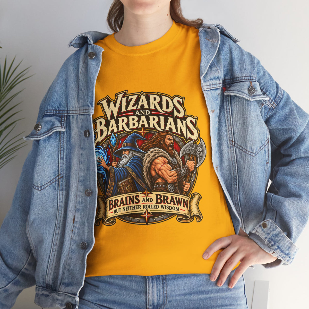 Wizards & Barbarians T-Shirt | Funny Fantasy RPG Gamer Tee