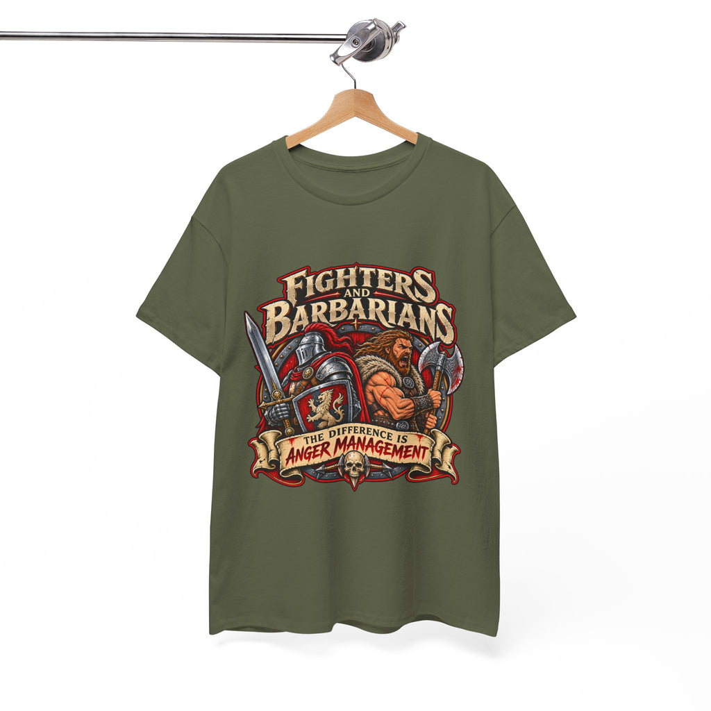 Fighters & Barbarians RPG Tee | The Difference Is Anger Management