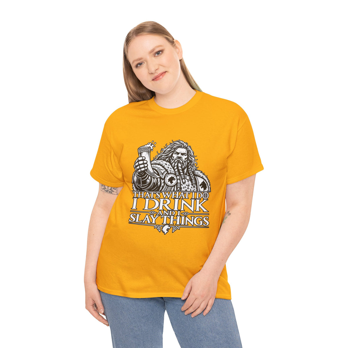 I Drink, I Slay Things Shirt – Space Wolf Humor & Tabletop Gaming Tee