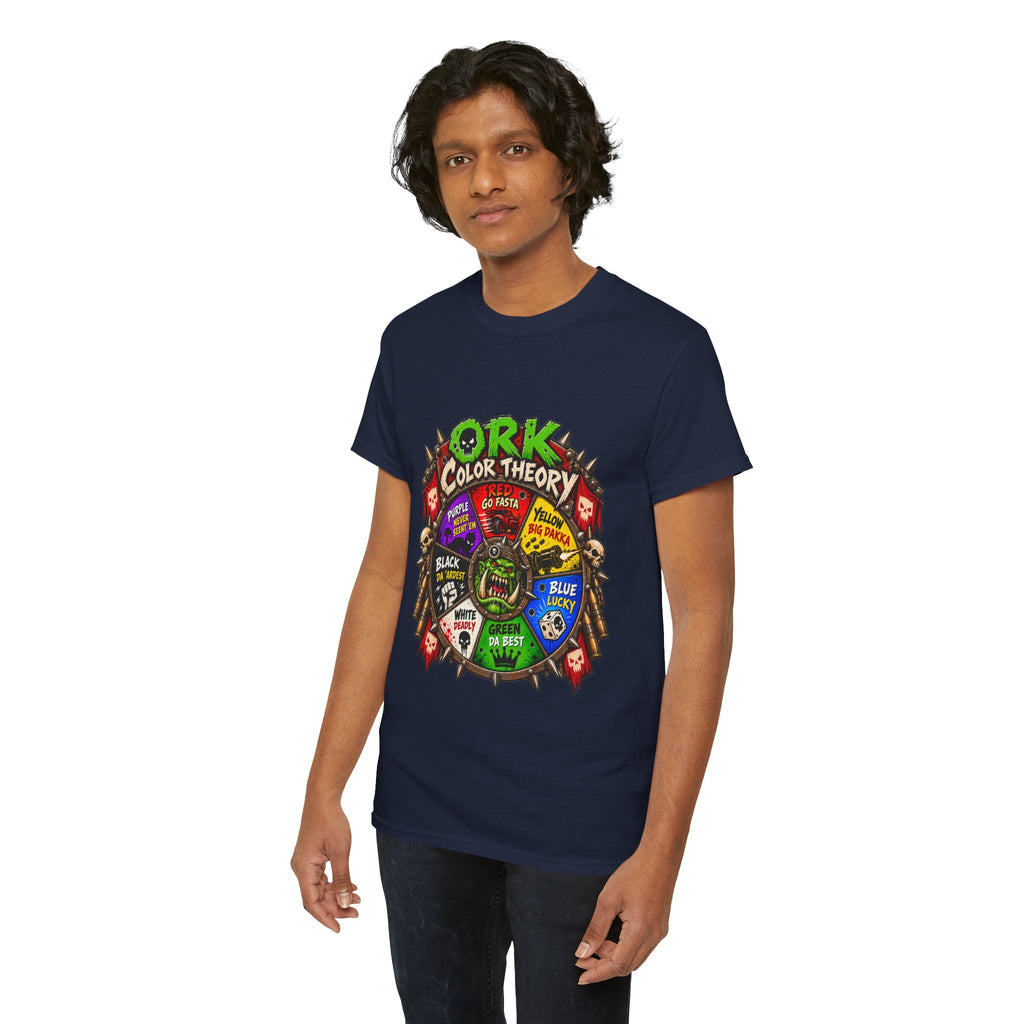 Green-Skin Color Theory T-Shirt – Funny Tabletop Wargaming Tee | Ork Fantasy Sci-Fi Gamer Shirt