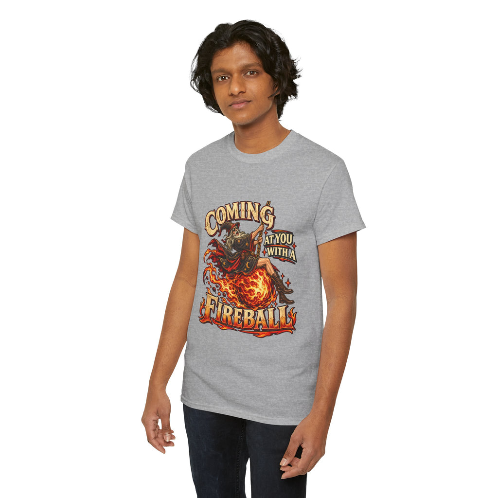 Coming at You With a Fireball Wizard T-Shirt | Funny Fantasy RPG Tee